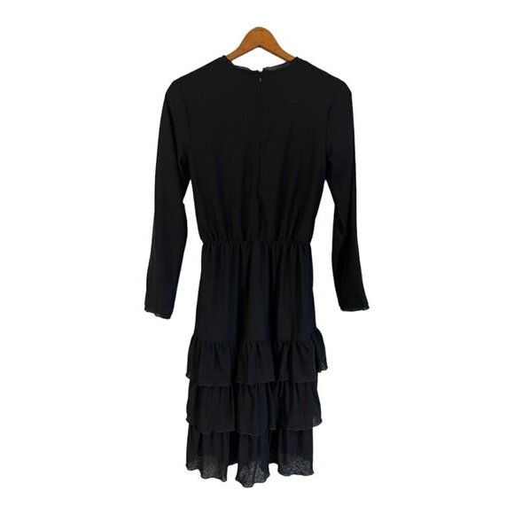 WUKOGIRLS Black Tiered Dress Size Medium Layered Brand New Capsule - Picture 3 of 6
